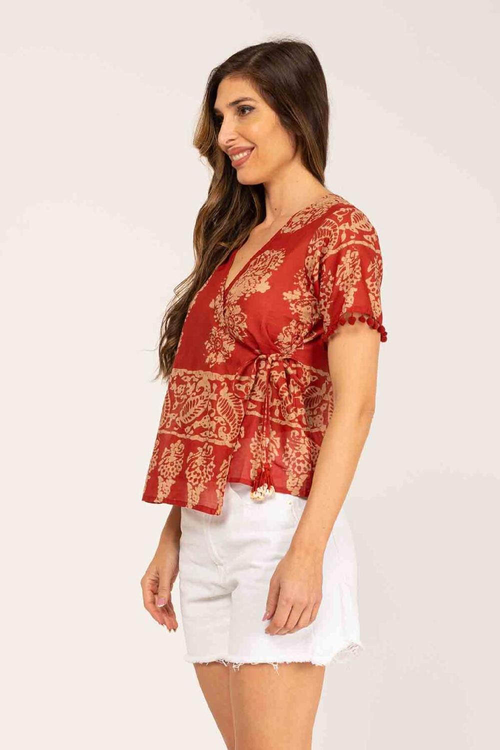 peace&love by calao BLUSA ESTAMPADA TIPO KIMONO Rebajas baratas