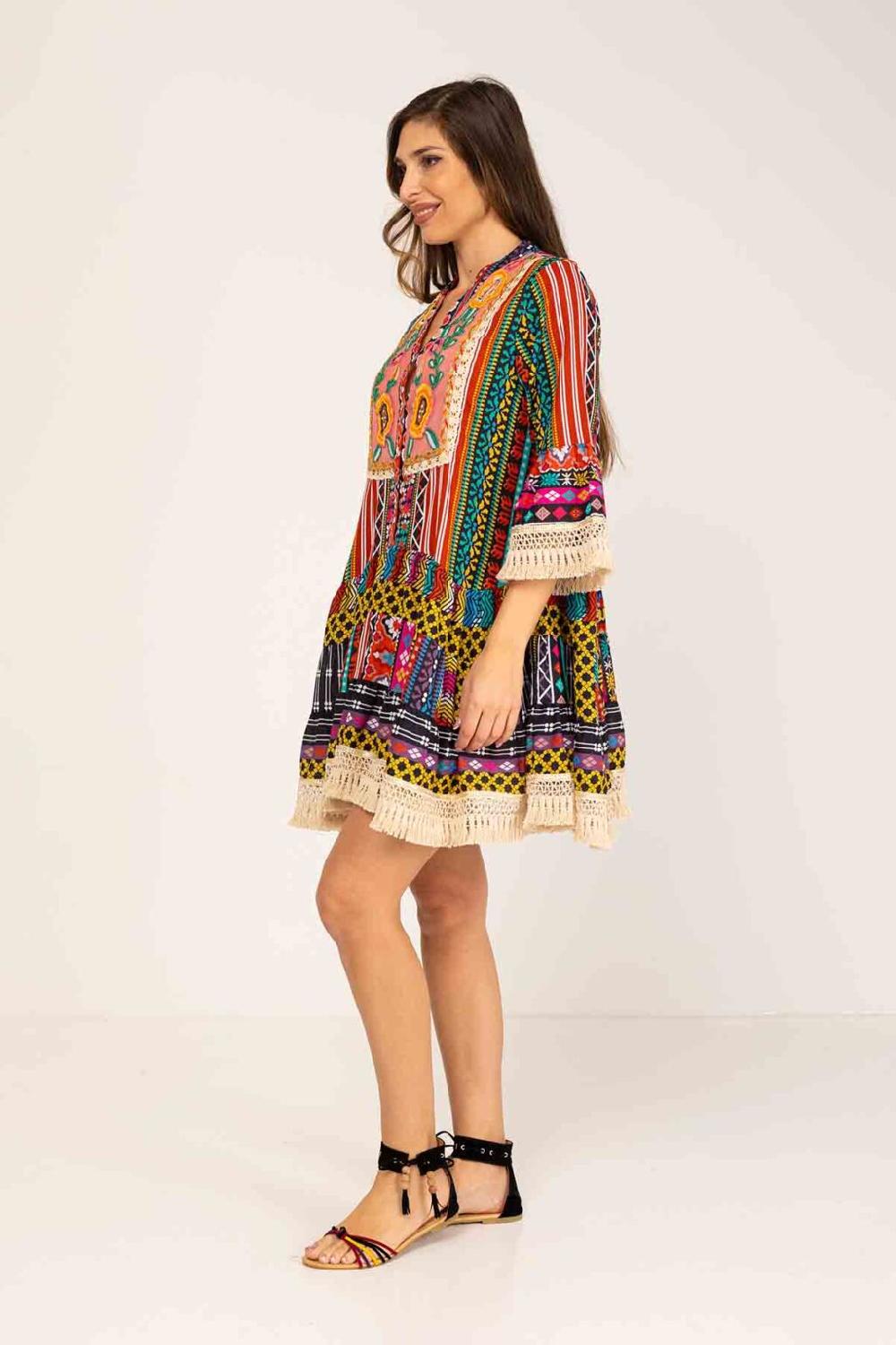 peace&love by calao VESTIDO CORTO ESTAMPADO Ventas relámpago