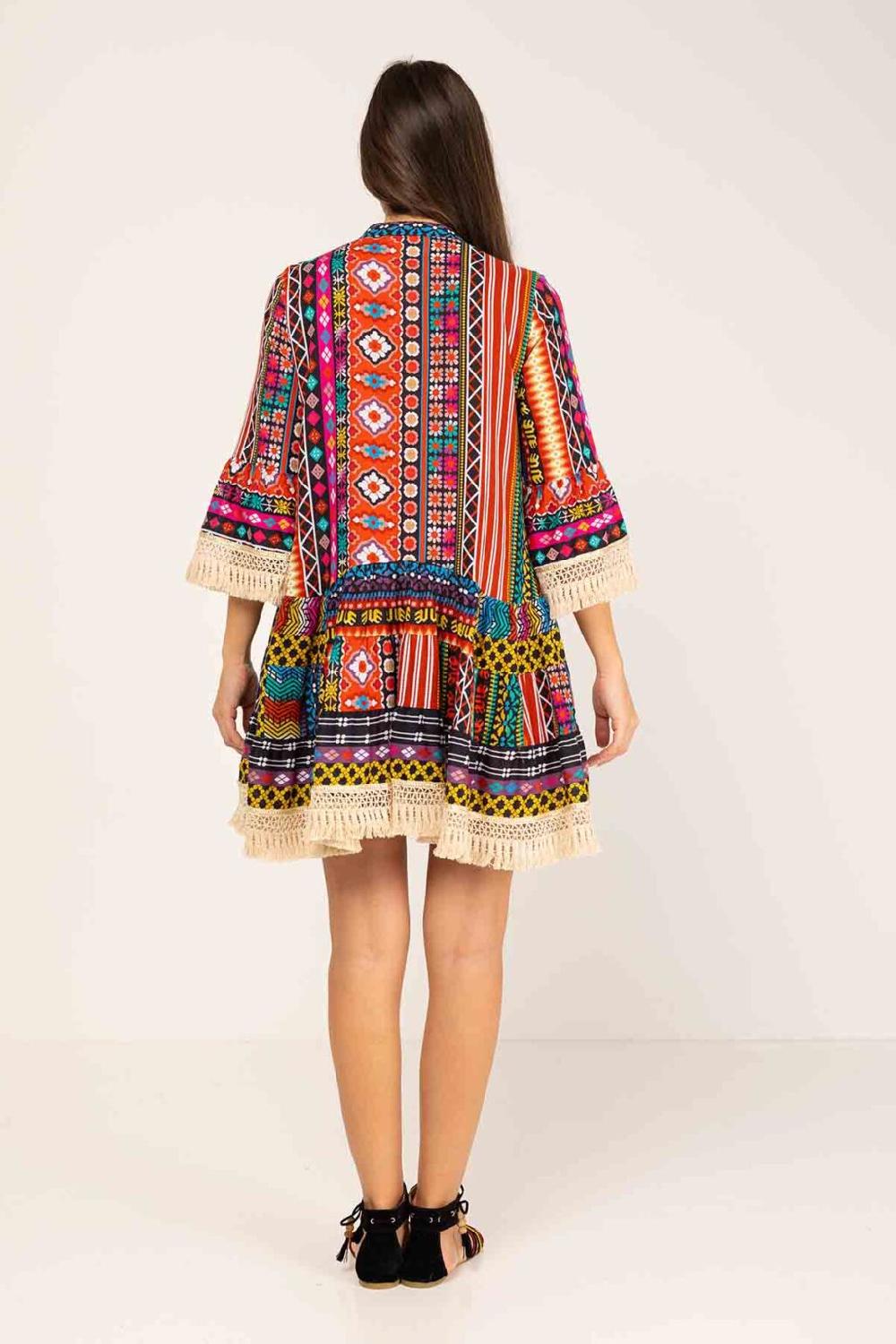 peace&love by calao VESTIDO CORTO ESTAMPADO Ventas relámpago