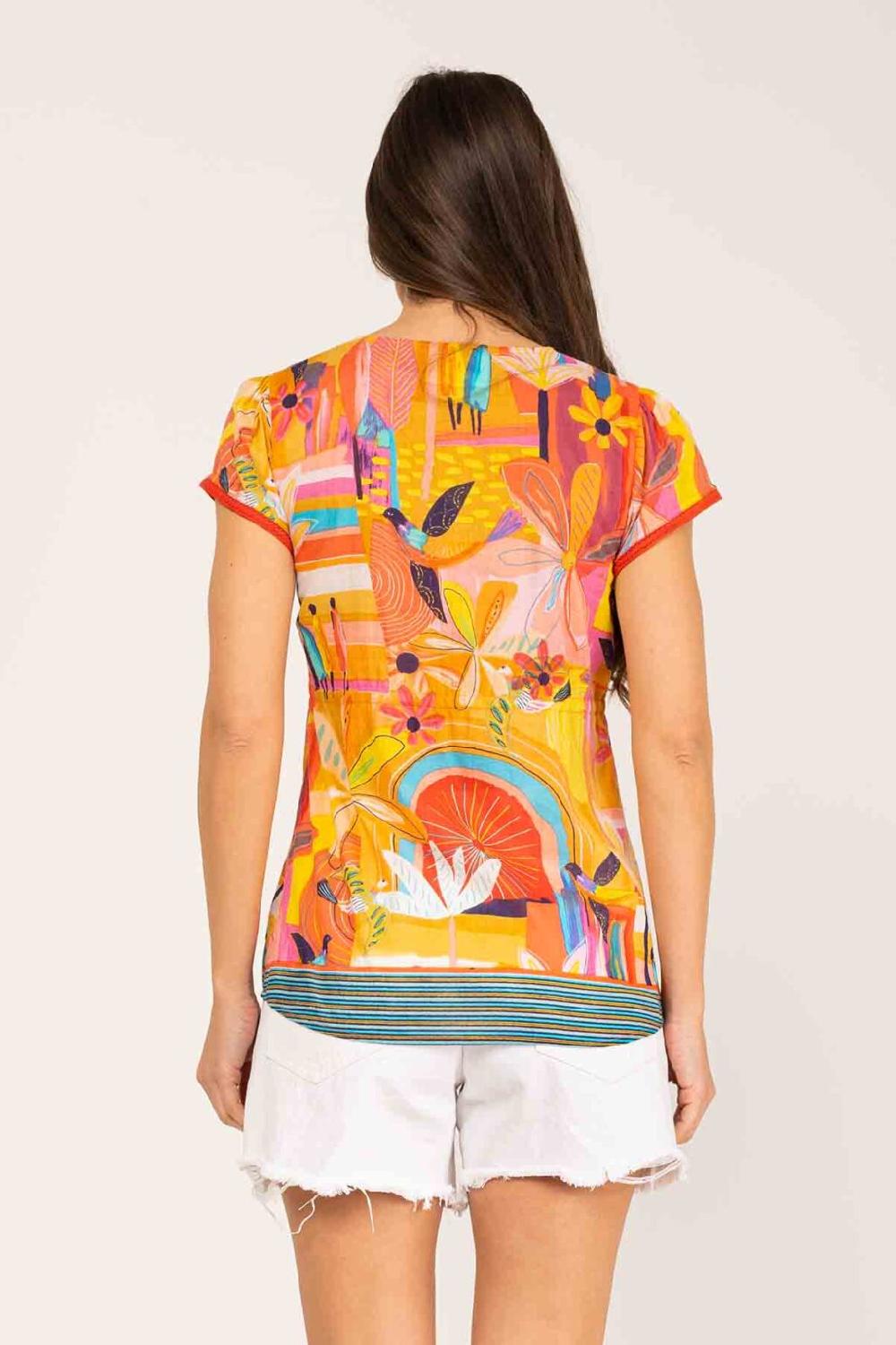 peace&love by calao BLUSA ESTAMPADA MANGA CORTA Descuento