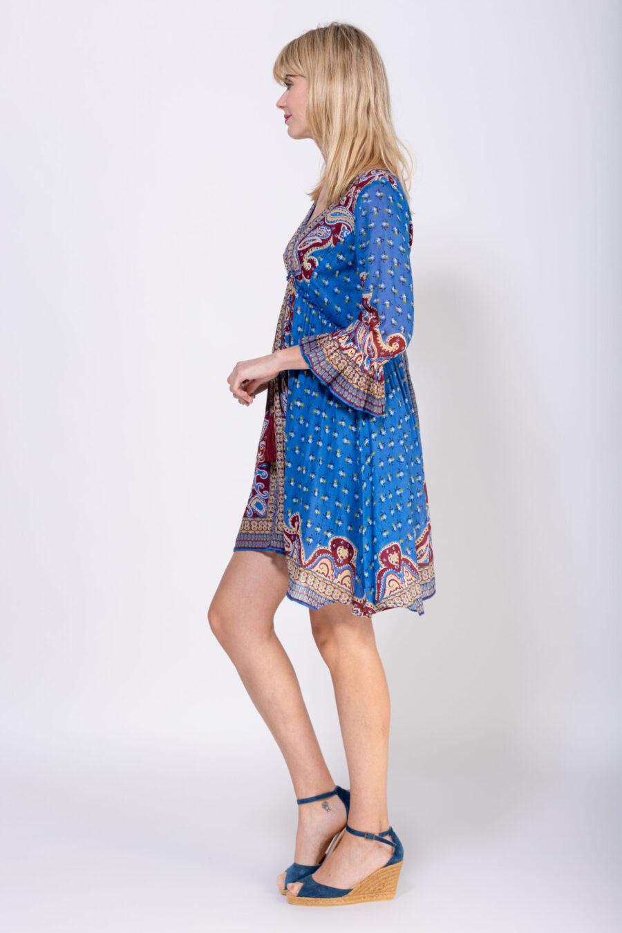 peace&love by calao VESTIDO CORTO ESTAMPADO CACHEMIRE Rebajas online
