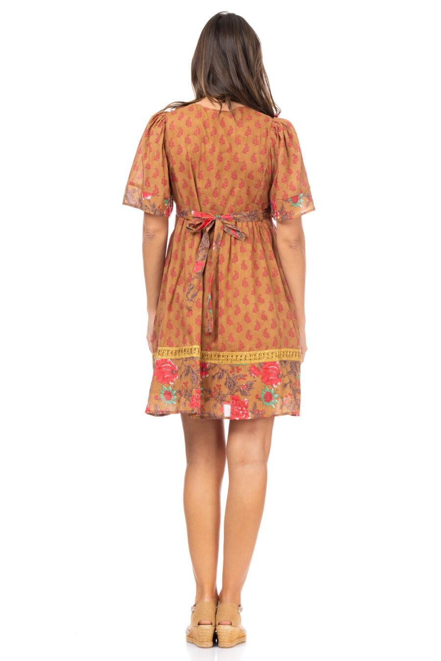 peace&love by calao VESTIDO ESTAMPADO CON BORDADO En oferta