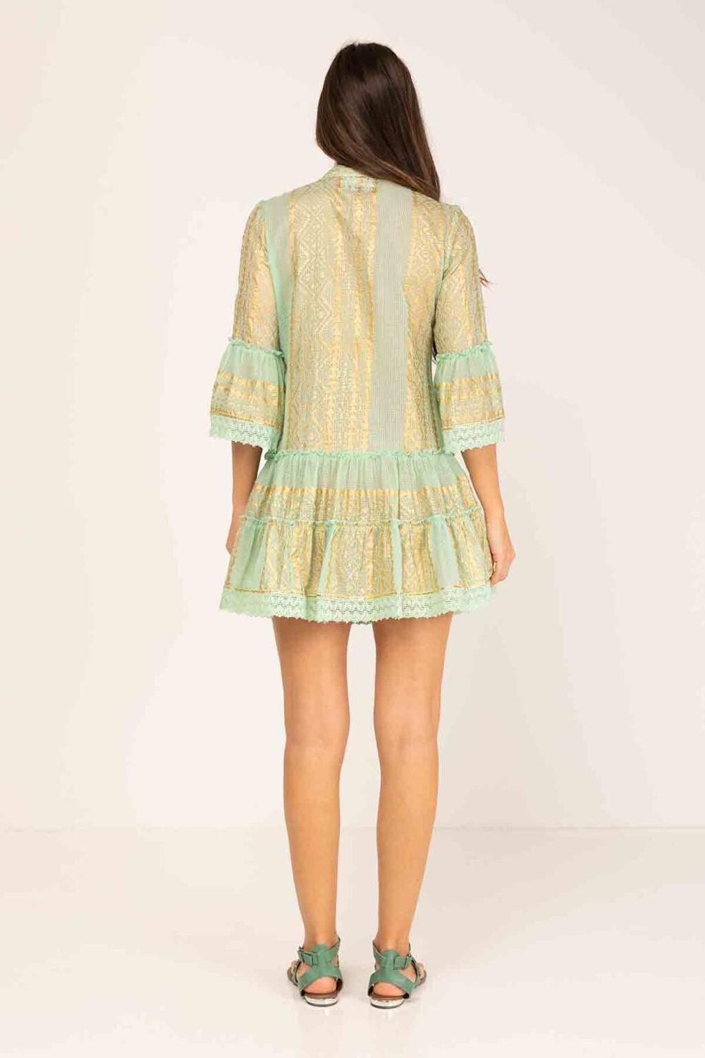 peace&love by calao VESTIDO ESTAMPADO CORTO ESTILO ROCOCO Gran oferta