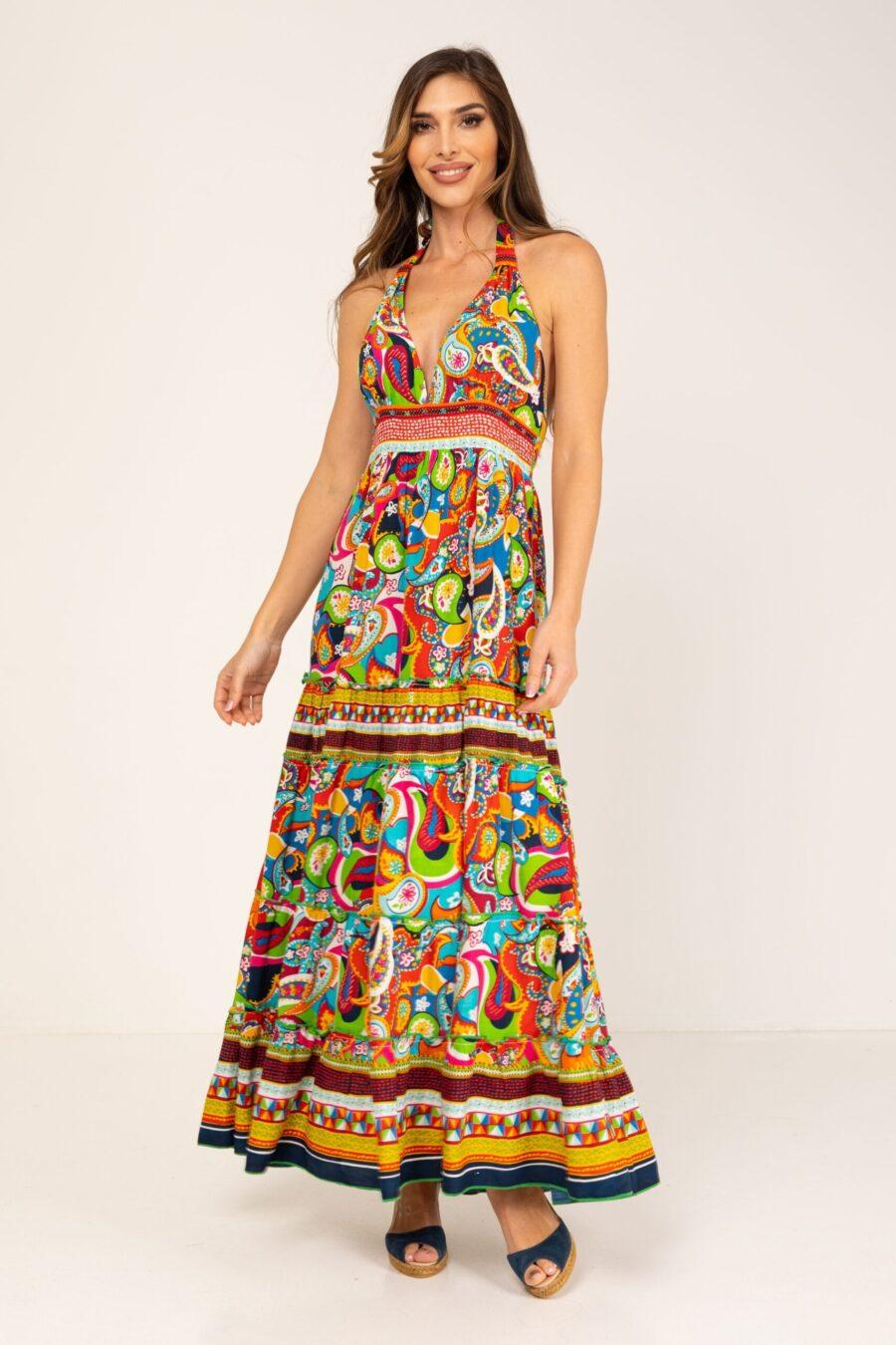 peace&love by calao VESTIDO LARGO TIRANTES AL CUELLO Rebajas baratas