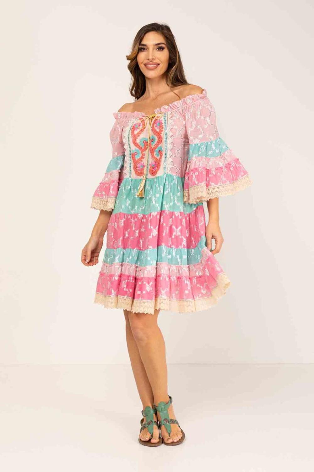 peace&love by calao VESTIDO CORTO ESTAMPADO Rebajas de fábrica