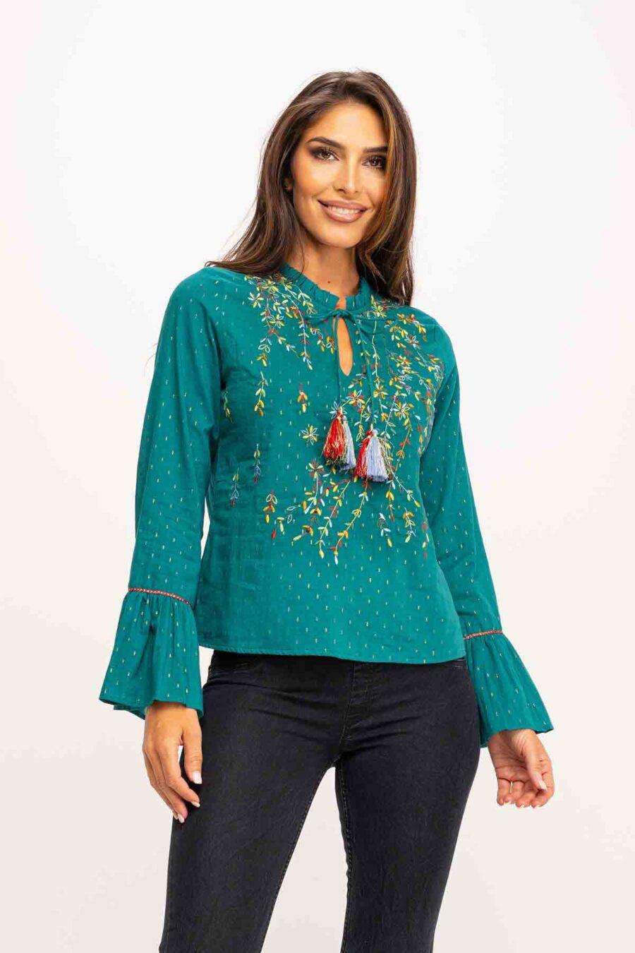 peace&love by calao BLUSA BORDADA ARTESANA PR1037B Limitado a 3 días