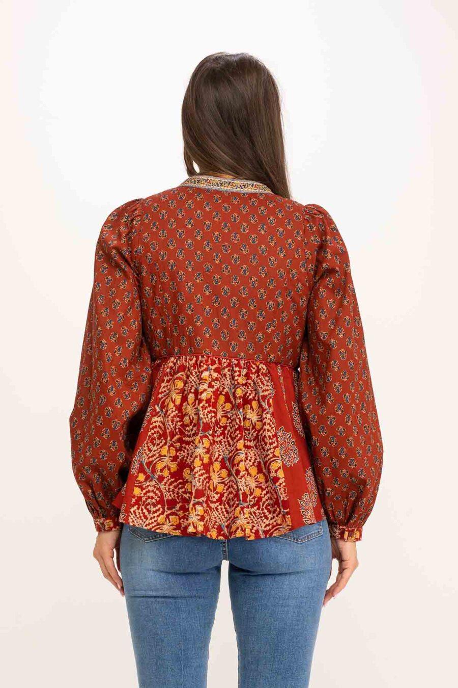 peace&love by calao BLUSA ALGODÓN Y TERCIOPELO IC1023B Ahorra y exporta