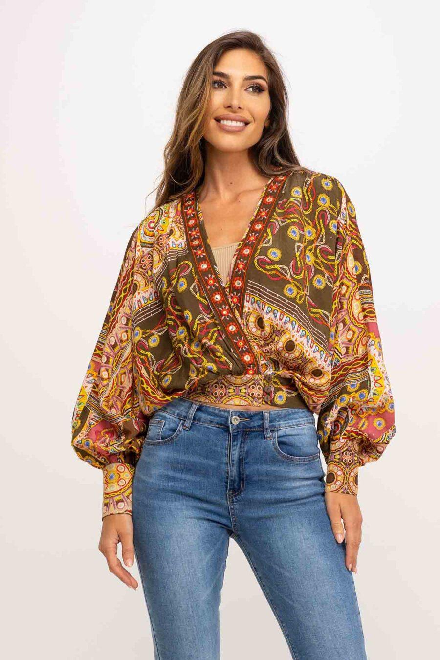 peace&love by calao BLUSA CON BORDADOS PR1095B Precios de Black Friday