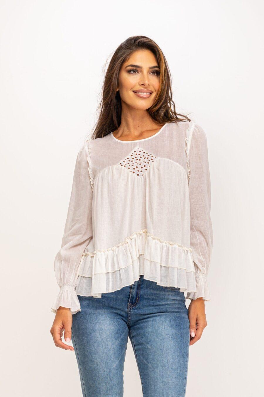 peace&love by calao BLUSA ALGODÓN IC1042B Libre de impuestos