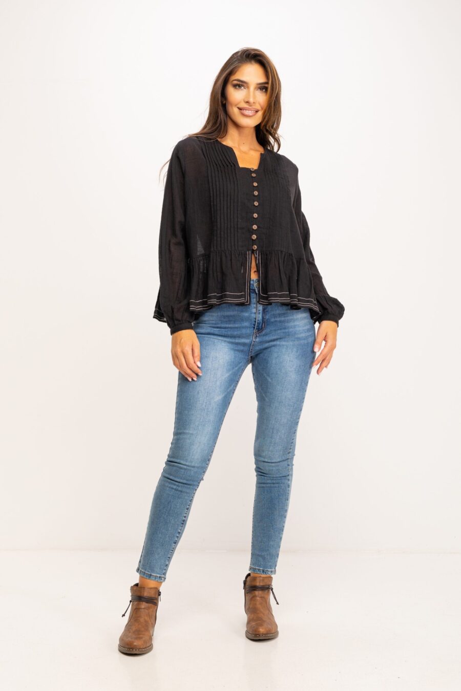 peace&love by calao BLUSA ALGODÓN RUSTICO IC1003B Oferta exclusiva