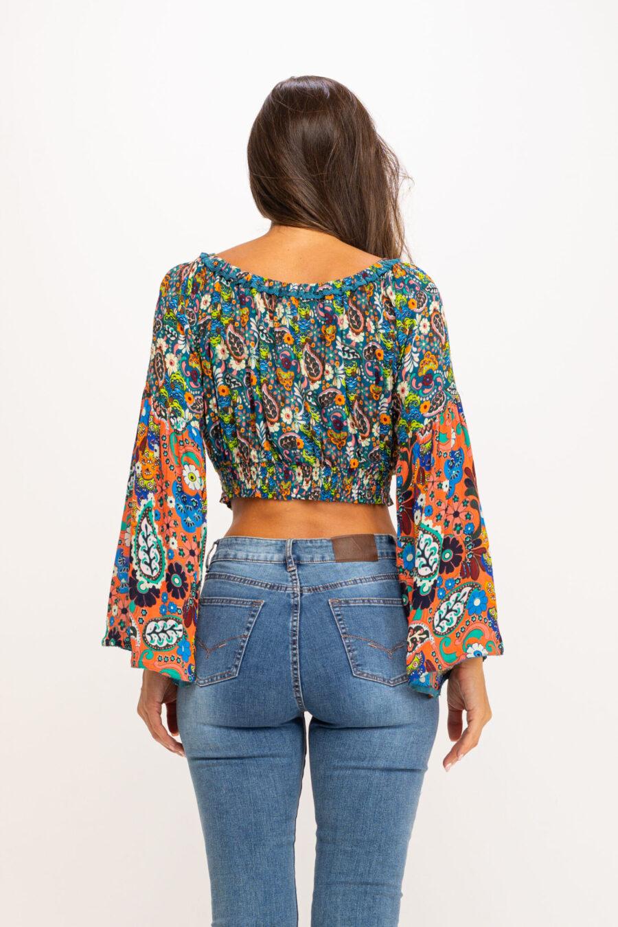 peace&love by calao BLUSA CORTA ESTAMPADA PR1069B Última moda