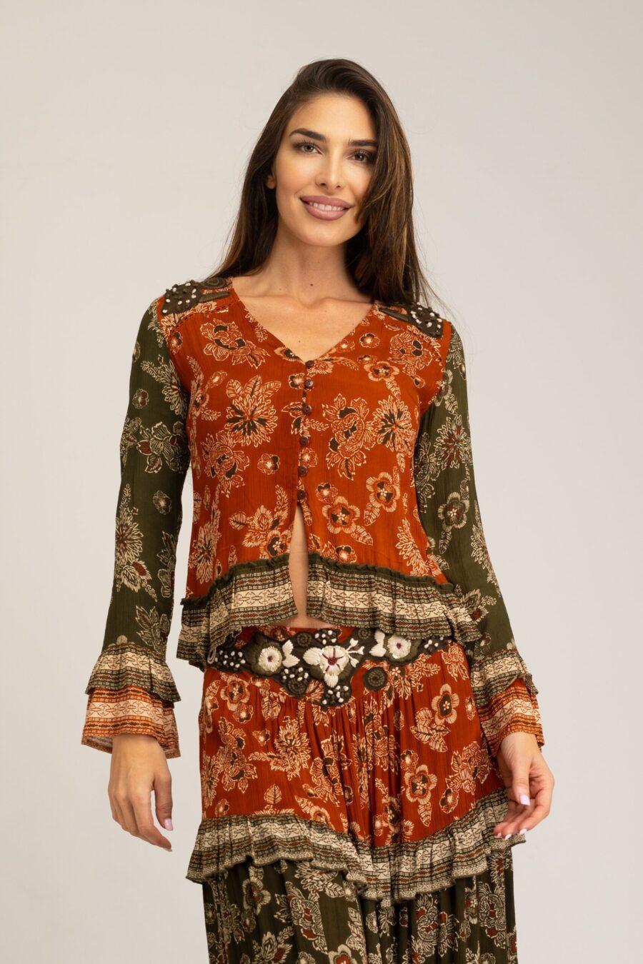 peace&love by calao BLUSA CON DOS ESTAMPADOS PR3086B Ofertas de temporada