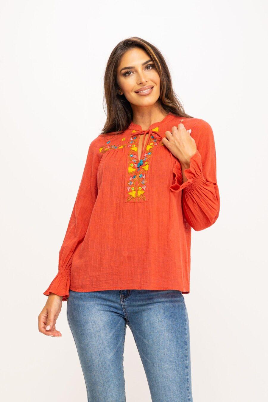peace&love by calao BLUSA ALGODÓN RUSTICO IC1041B Grandes ahorros