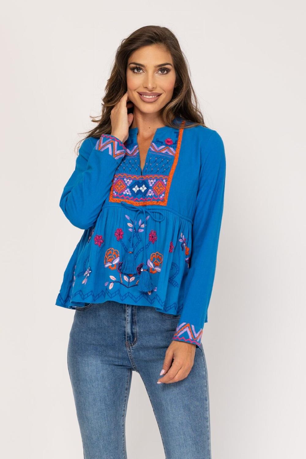 peace&love by calao BLUSA LISA CON BORDADOS PR8196B Rebajas de fin de temporada