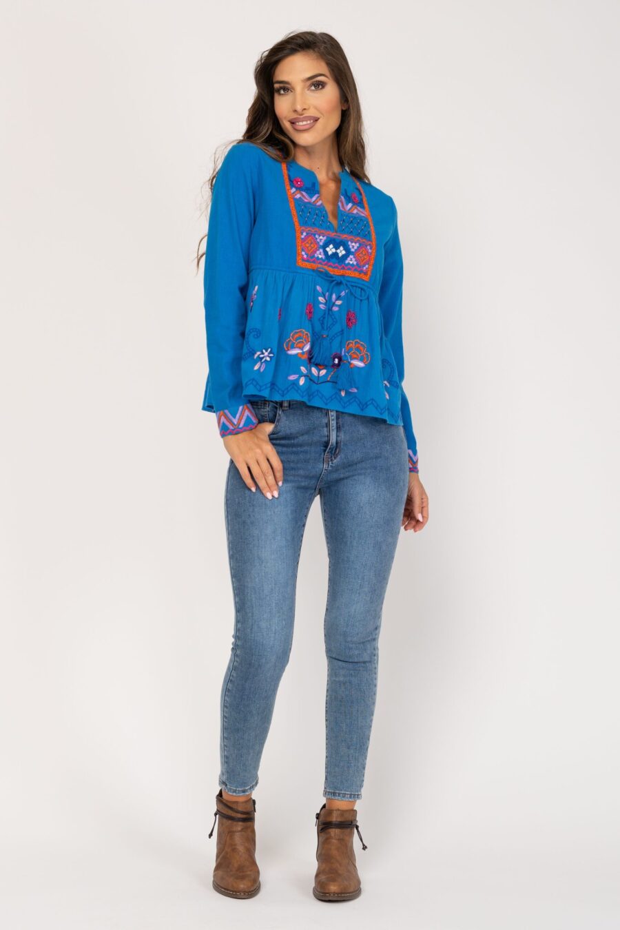 peace&love by calao BLUSA LISA CON BORDADOS PR8196B Rebajas de fin de temporada