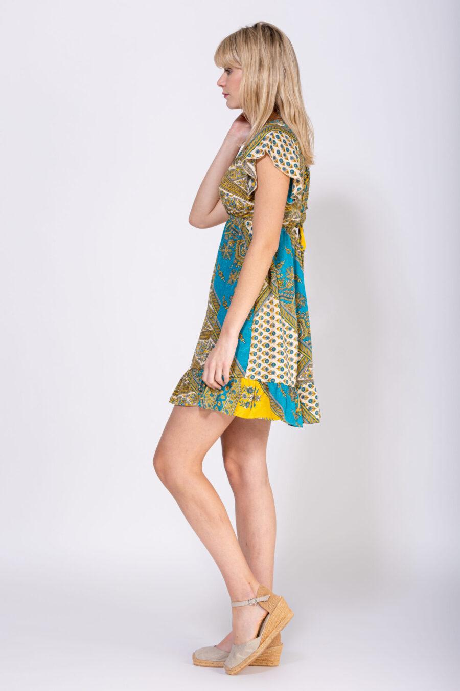 peace&love by calao VESTIDO CORTO CON MANGA CORTA Rebajas baratas