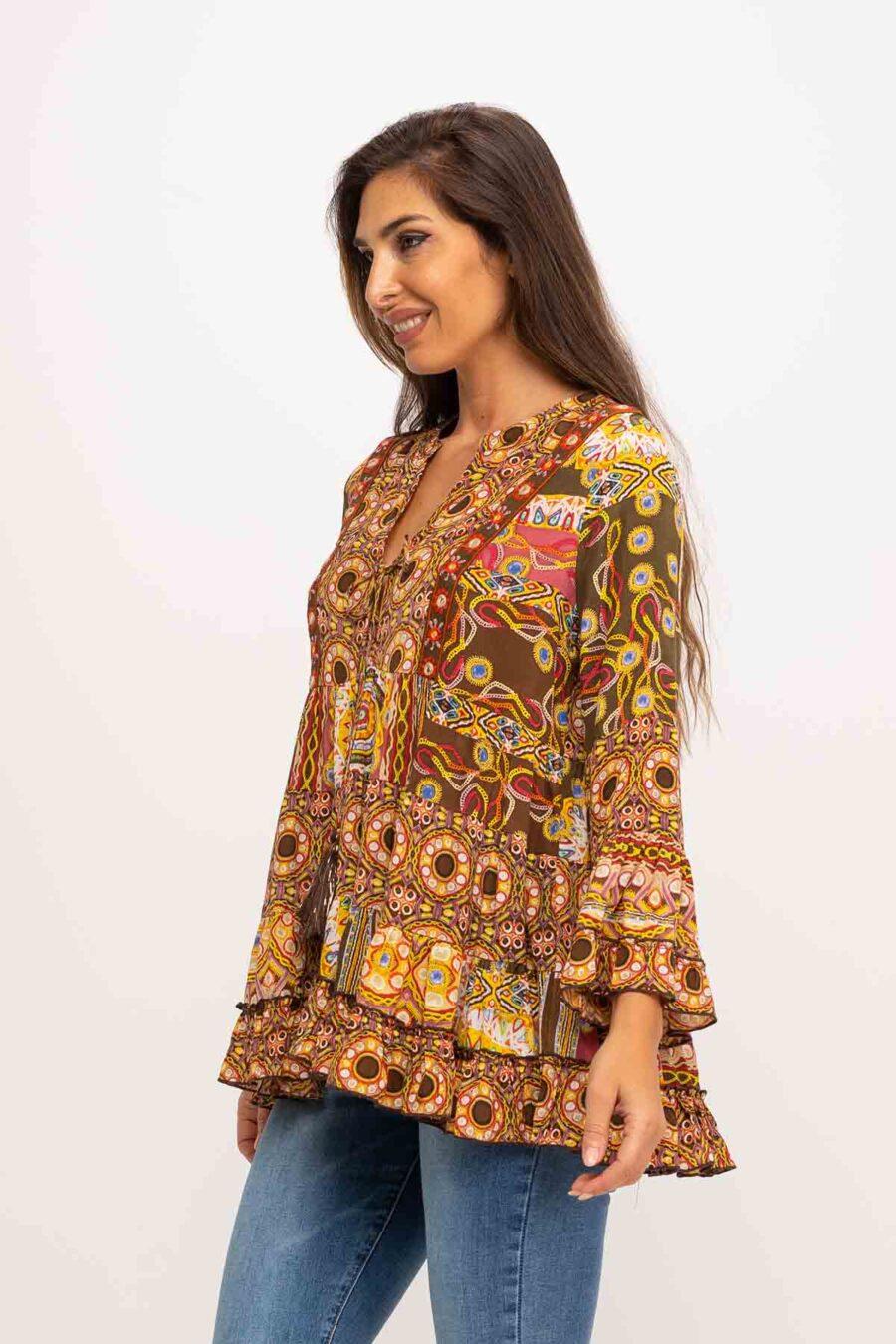 peace&love by calao TUNICA ESTAMPADA CON BORDADOS PR1094TU Promoción trimestral