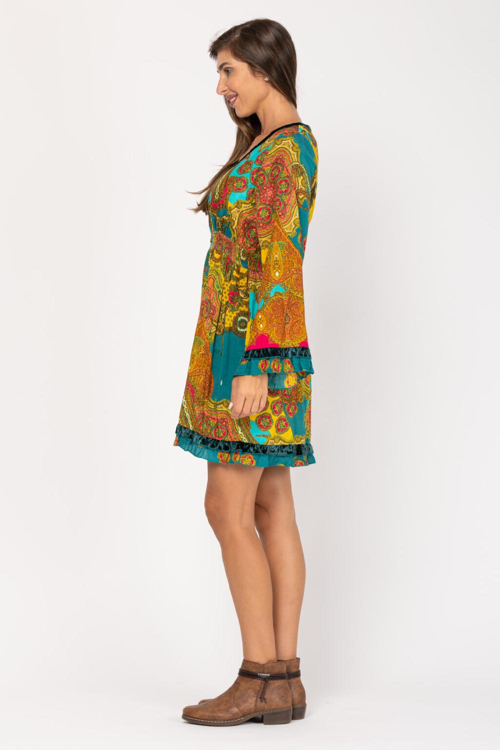 peace&love by calao VESTIDO ESTAMPADO PR8153V En oferta
