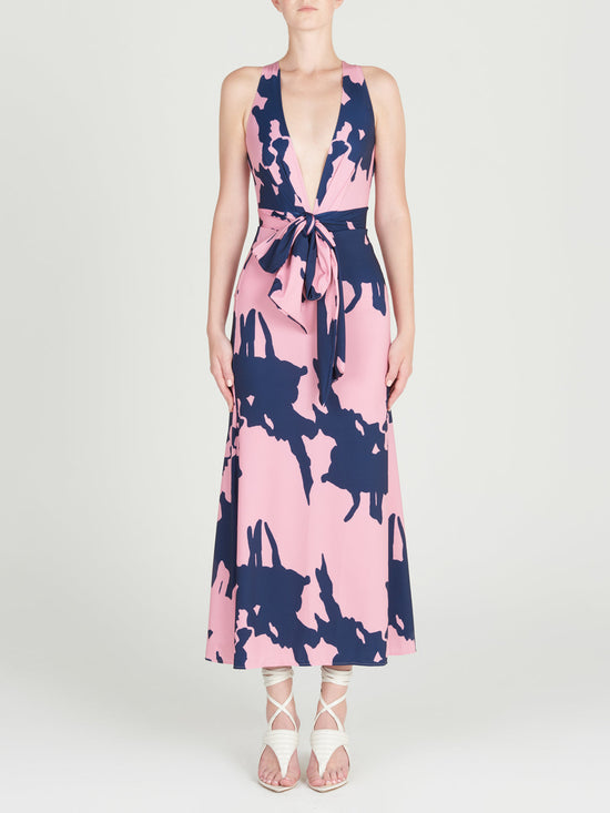 silvia tcherassi Trieste Skirt Pink Navy Tienda