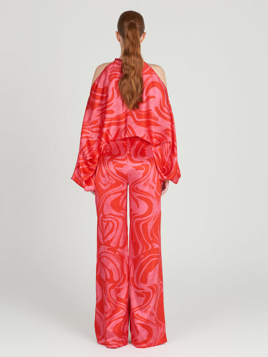 silvia tcherassi Andie Pant Pink Red Marble Solo queda un día
