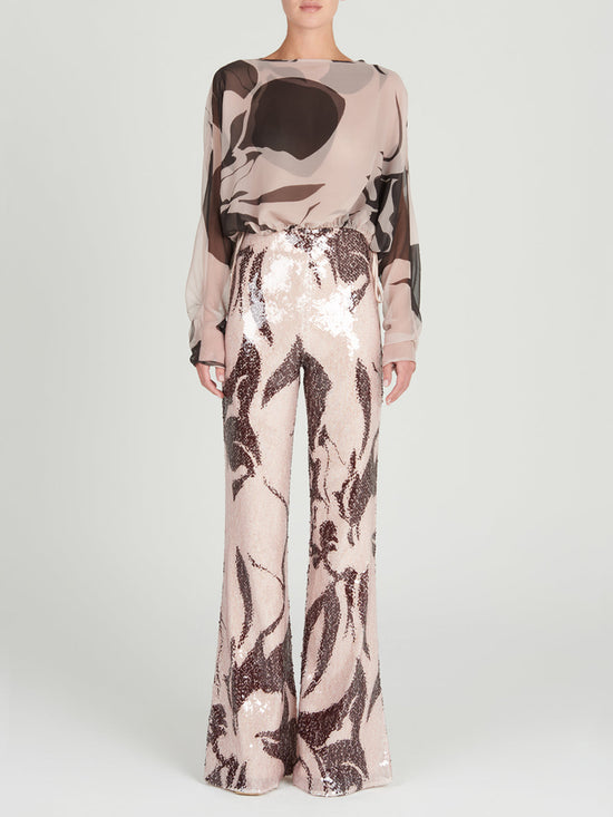 silvia tcherassi Macerata Blouse Cacao Rose Liquidación