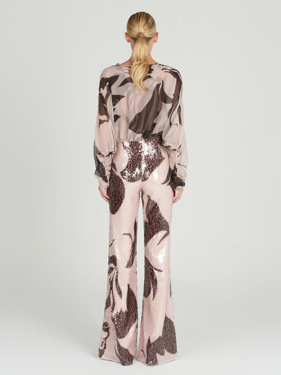 silvia tcherassi Macerata Blouse Cacao Rose Liquidación