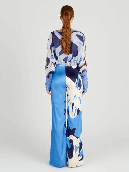silvia tcherassi Macerata Blouse Celeste Bloom Libre de impuestos