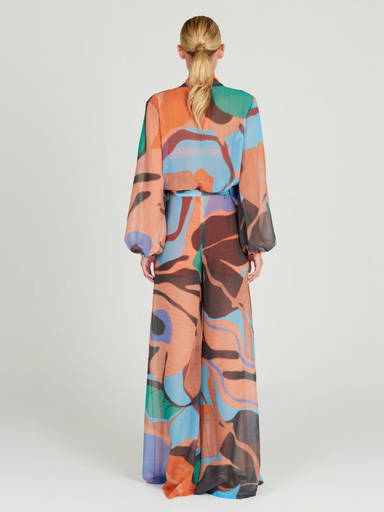 silvia tcherassi Honey Blouse Pastel Multi Swirls Oferta exclusiva