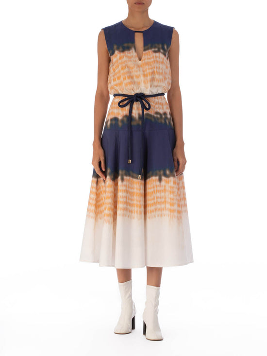 silvia tcherassi Vestido Bora Mediterranean Coral Blue Venta caliente