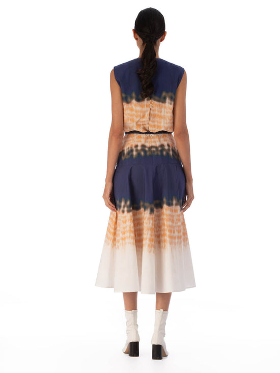 silvia tcherassi Vestido Bora Mediterranean Coral Blue Venta caliente