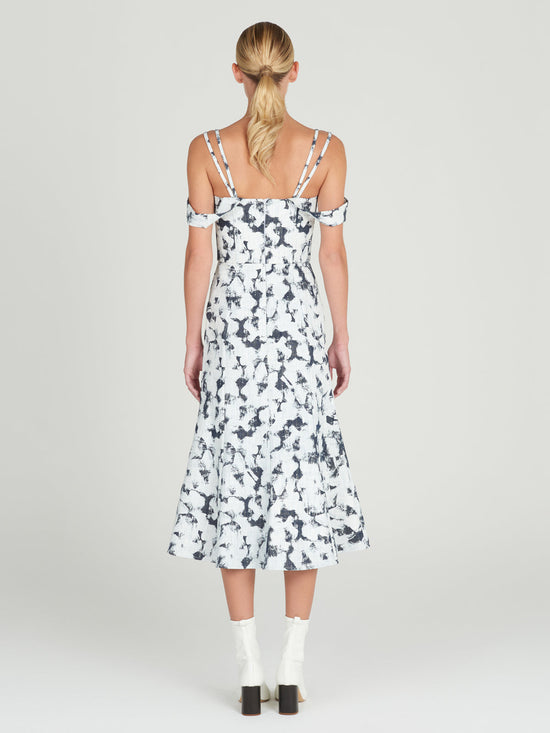 silvia tcherassi Bolzano Dress White Denim Rebajas baratas