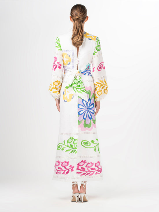 silvia tcherassi Vestido Battia Multicolor Floral Print Descuento