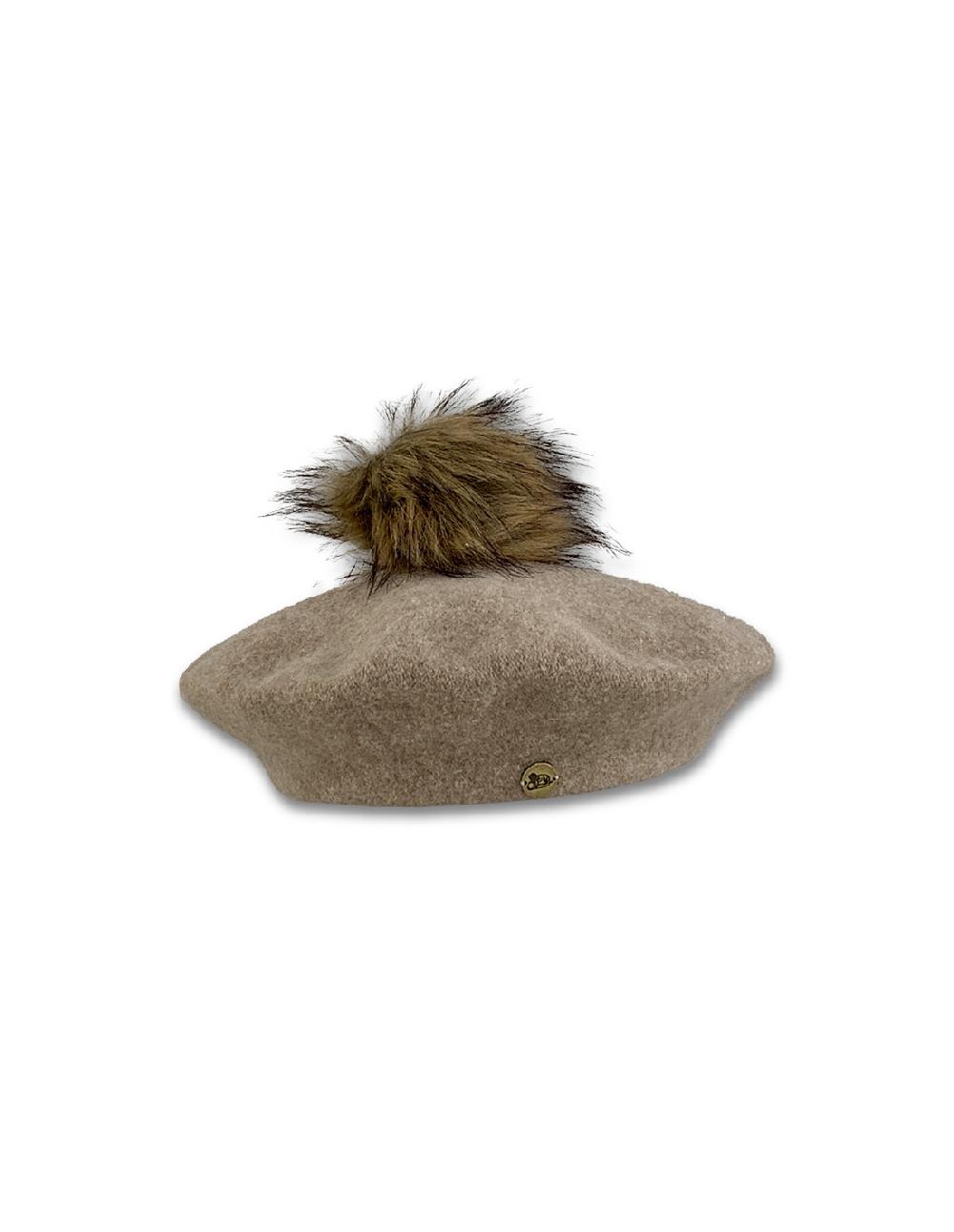 sombreros albero Boina Minks Pompón Superdescuento