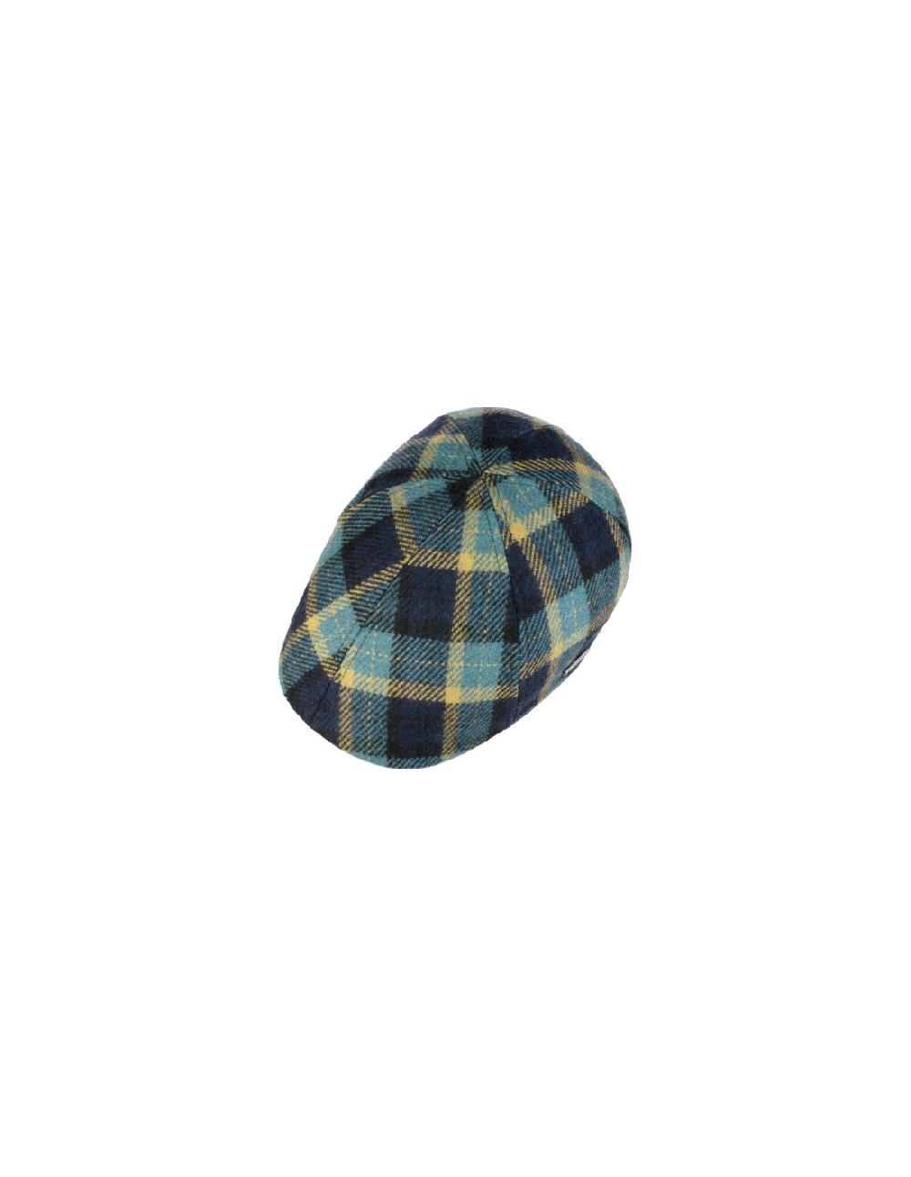sombreros albero Gorra Texas Check Wool Azul Stetson Liquidación