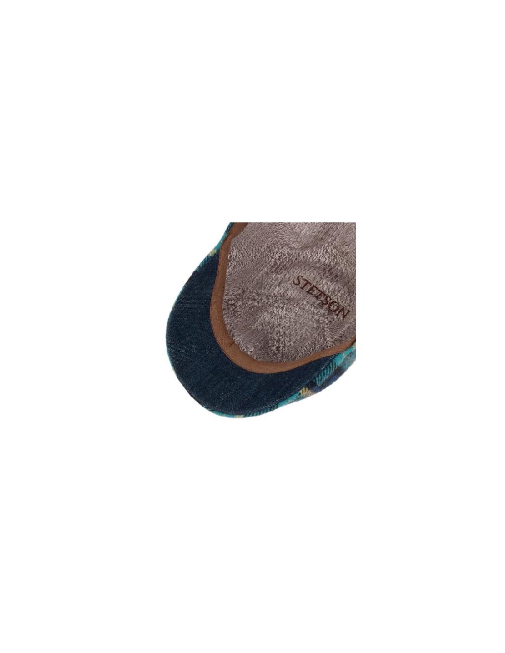 sombreros albero Gorra Texas Check Wool Azul Stetson Liquidación