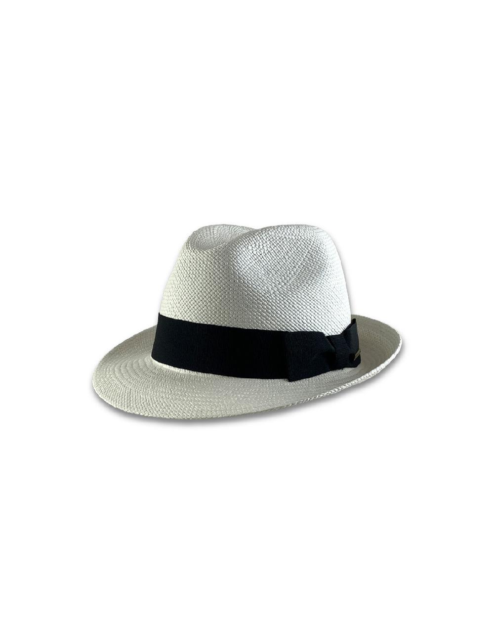 sombreros albero Sombrero Panamá Visconti Blanco Cinta Negro