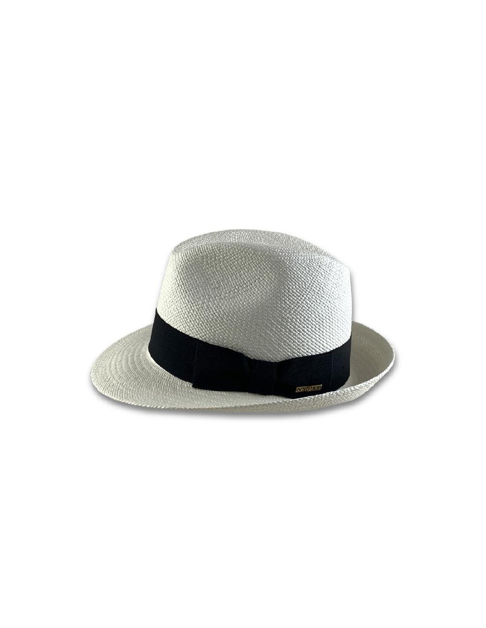 sombreros albero Sombrero Panamá Visconti Blanco Cinta Negro Oferta especial de fábrica