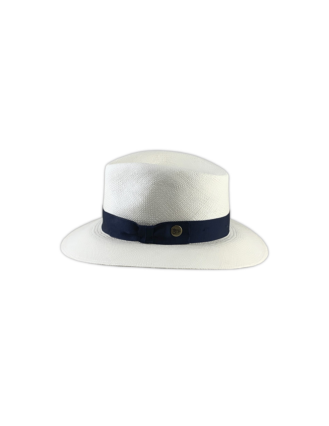 sombreros albero Sombrero Panama Fontaine Blanco Cinta Navy Última moda