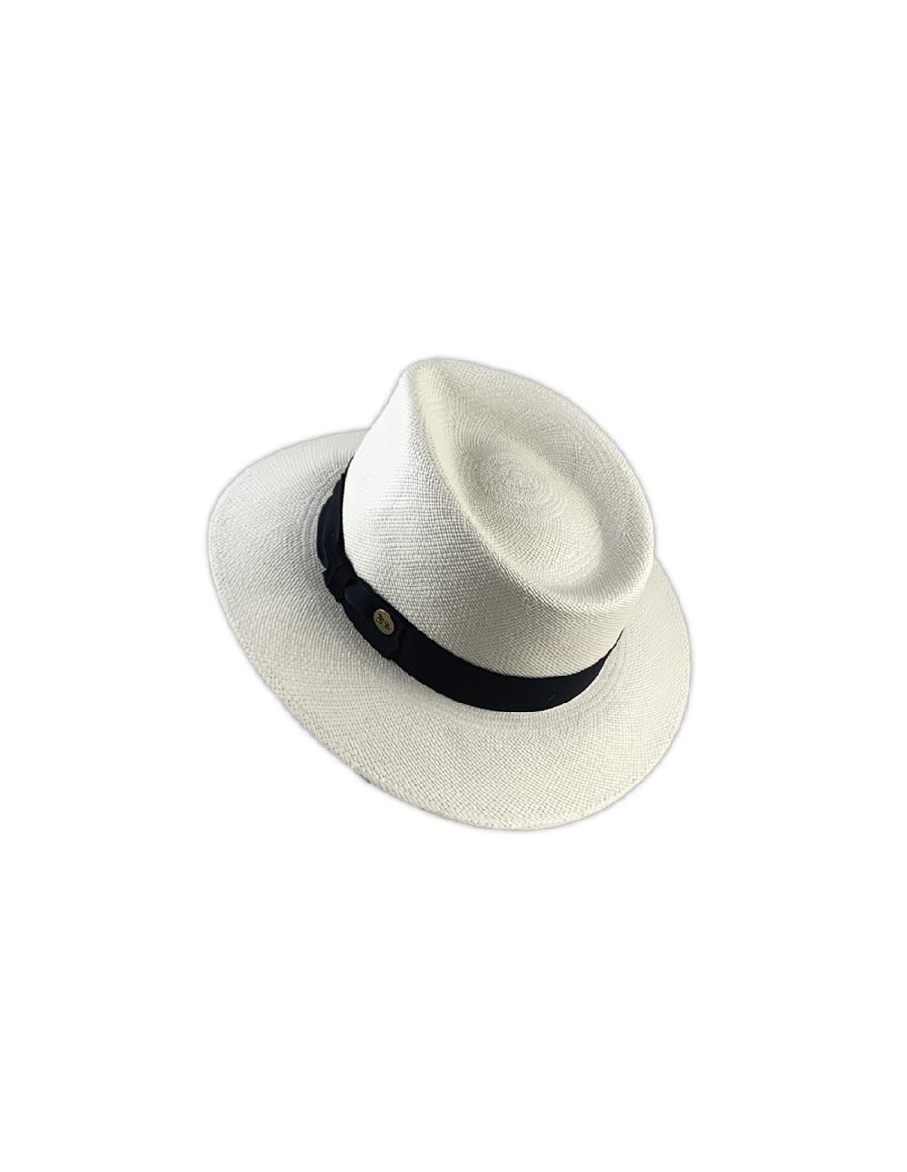 sombreros albero Sombrero Panama Fontaine Blanco Cinta Negra Descuento por venta flash