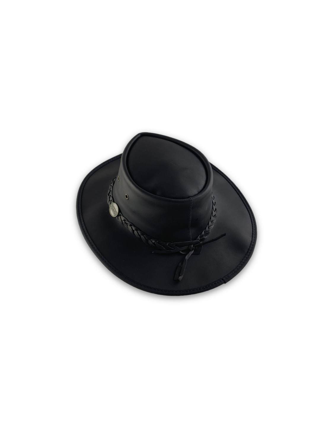 sombreros albero Sombrero Squashy Full Grain Negro Descuentos del mes
