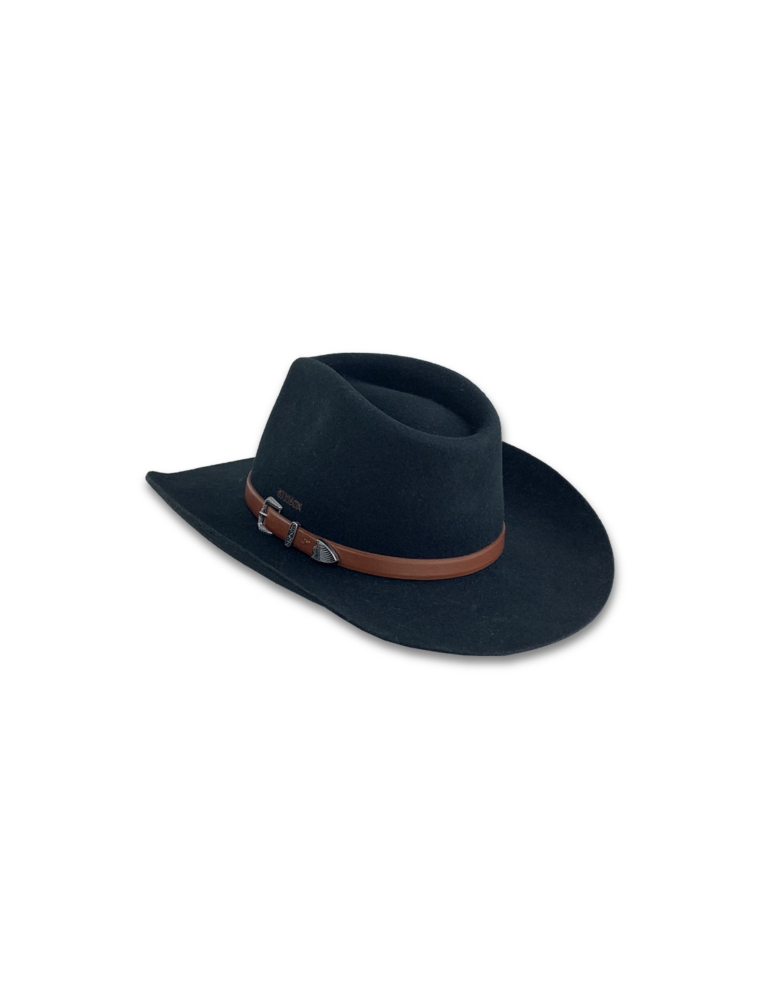 sombreros albero Sombrero Western Woolfelt Stetson Negro Gran oferta