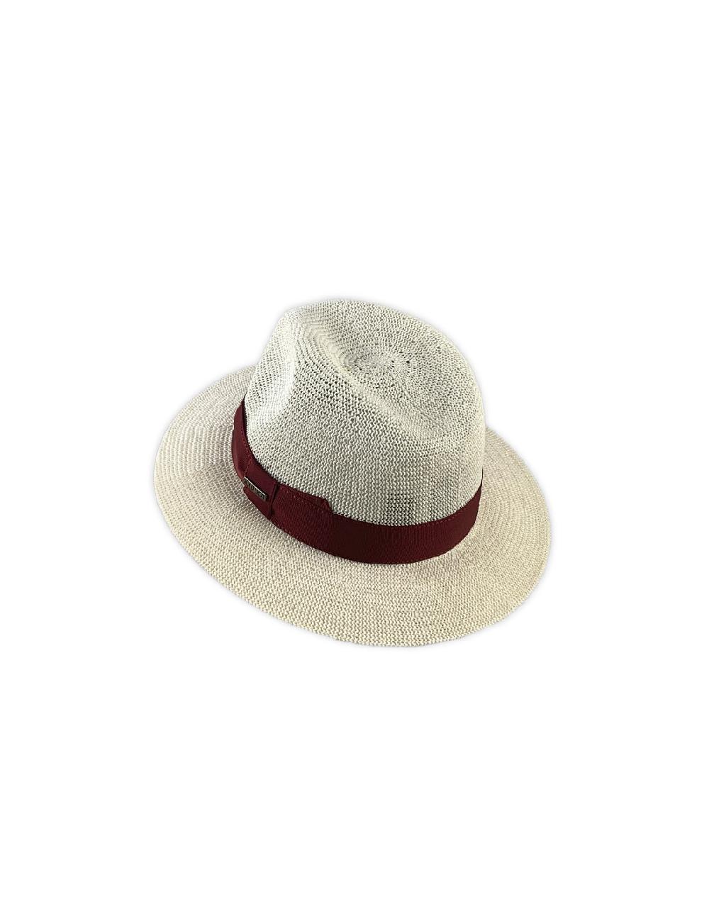 sombreros albero Sombrero Reinet Crema Cinta Amaranto Rebajas top