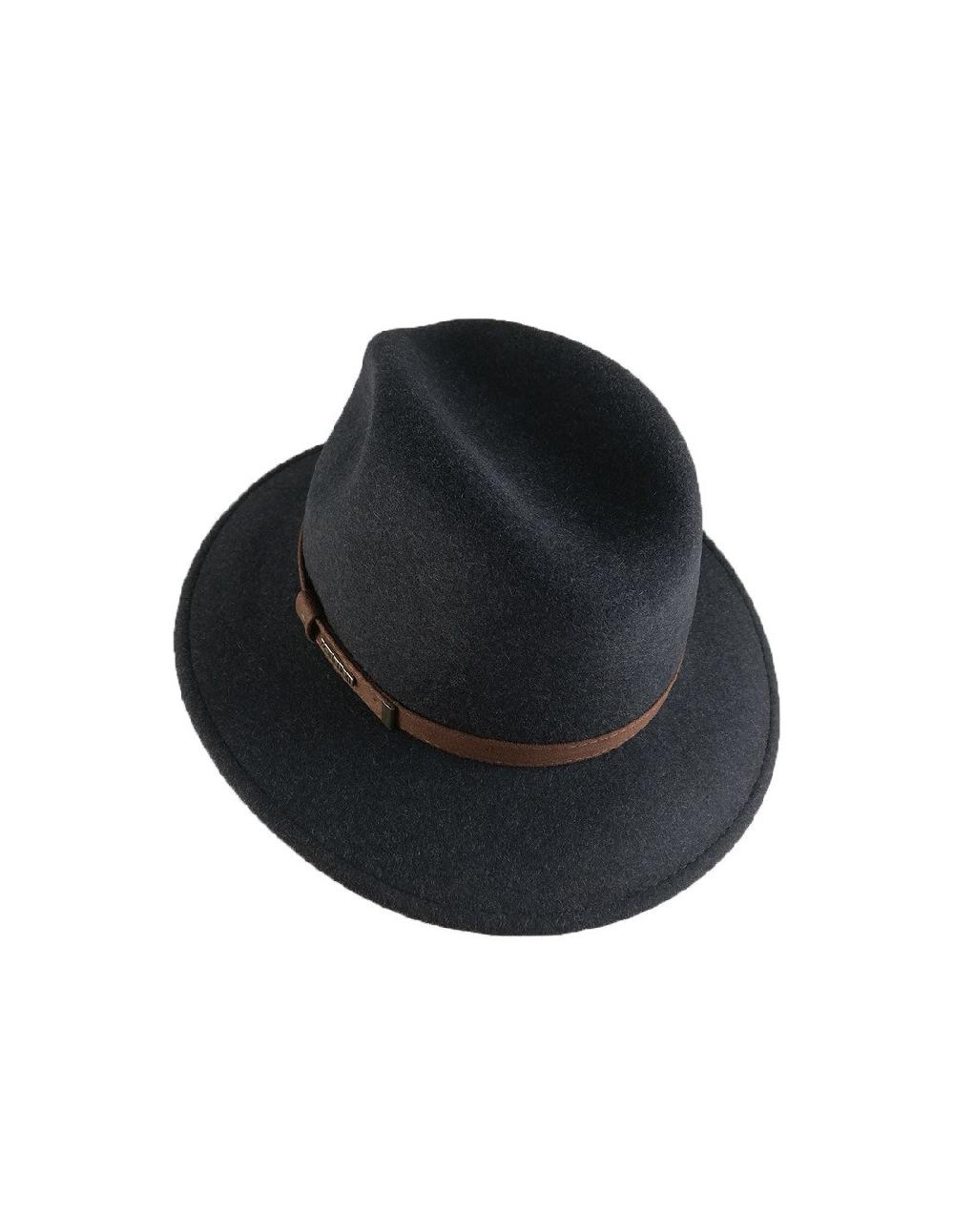 sombreros albero Sombrero Crushable Indy Antracita Melange Grandes descuentos