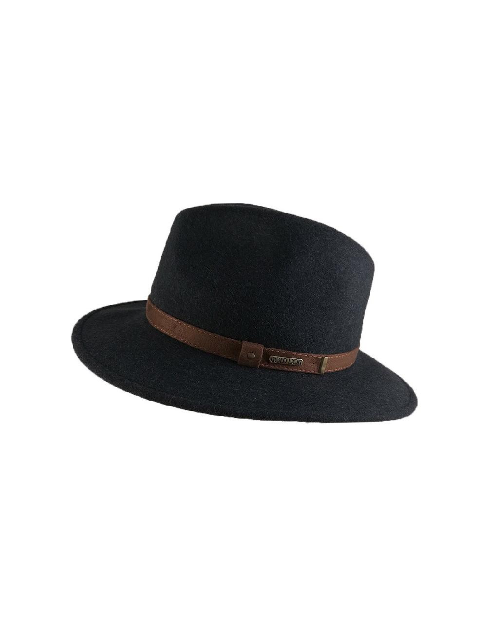 sombreros albero Sombrero Crushable Indy Antracita Melange Grandes descuentos
