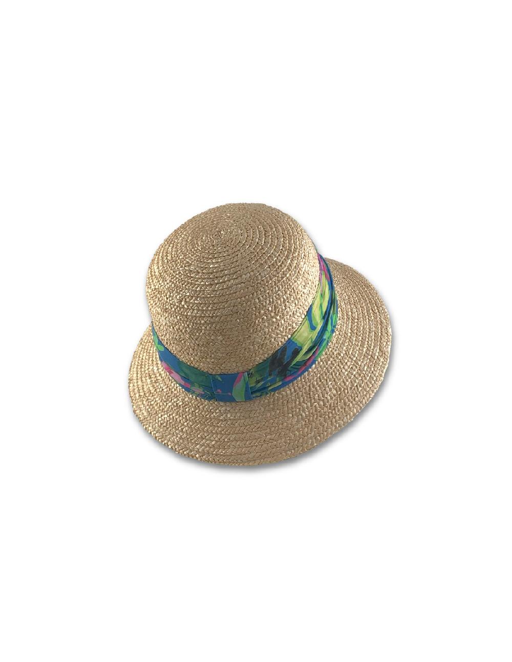 sombreros albero Sombrero Wheat Braid Cloche Colorful Fabric de Seeberger Promoción trimestral