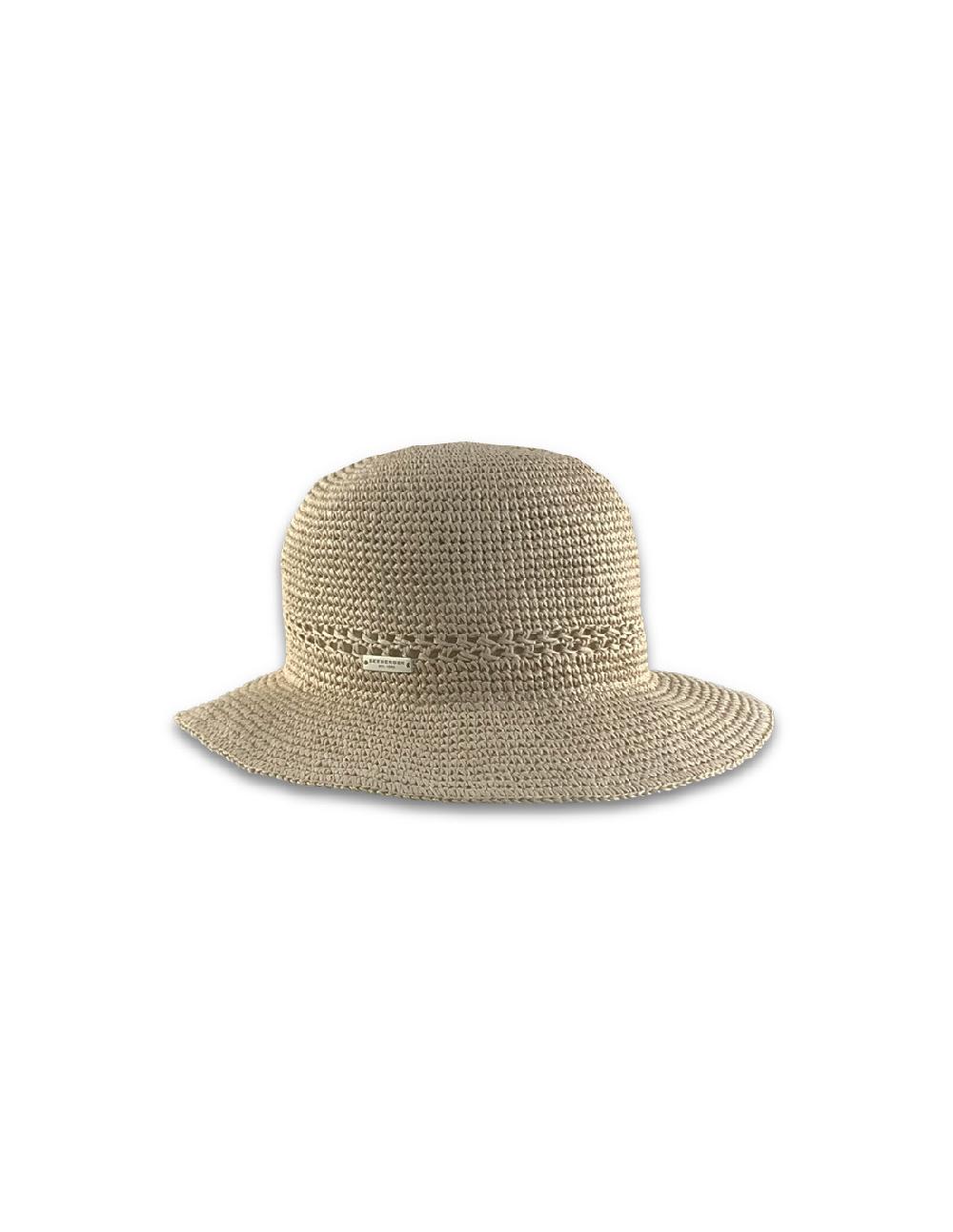 sombreros albero Sombrero Fine Paper Crochet Cloche Color Lino de Seeberger