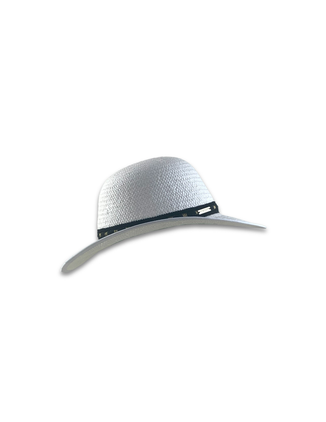 sombreros albero Sombrero Paper Floppy Shiny Band Blanco de Seeberger Oferta especial