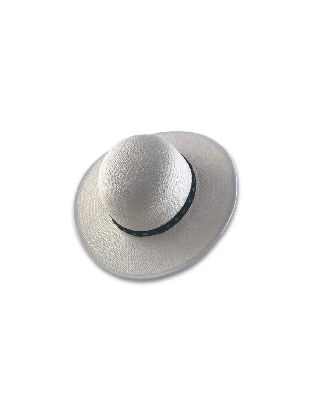 sombreros albero Sombrero Paper Floppy Shiny Band Blanco de Seeberger Oferta especial