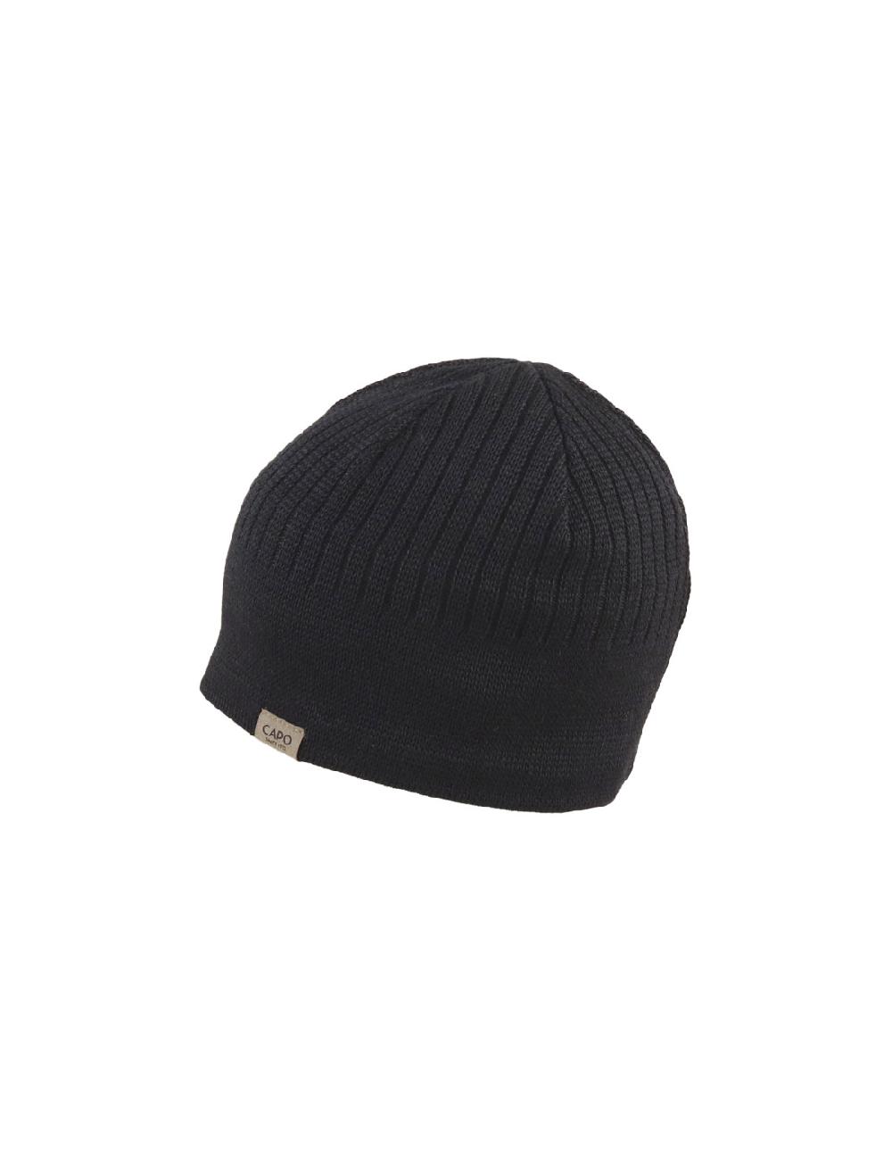 sombreros albero Gorro Pull On 69 Recycled Yarn Negro Rebajas de fábrica