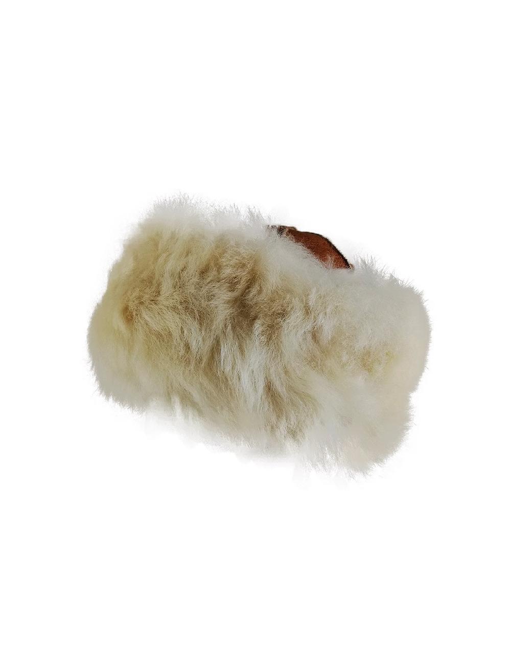 sombreros albero Sombrero Ruso Blanco y Cuero de Pelo de Cordero Auténtico En oferta